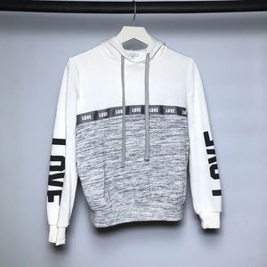 White and grey hoodie